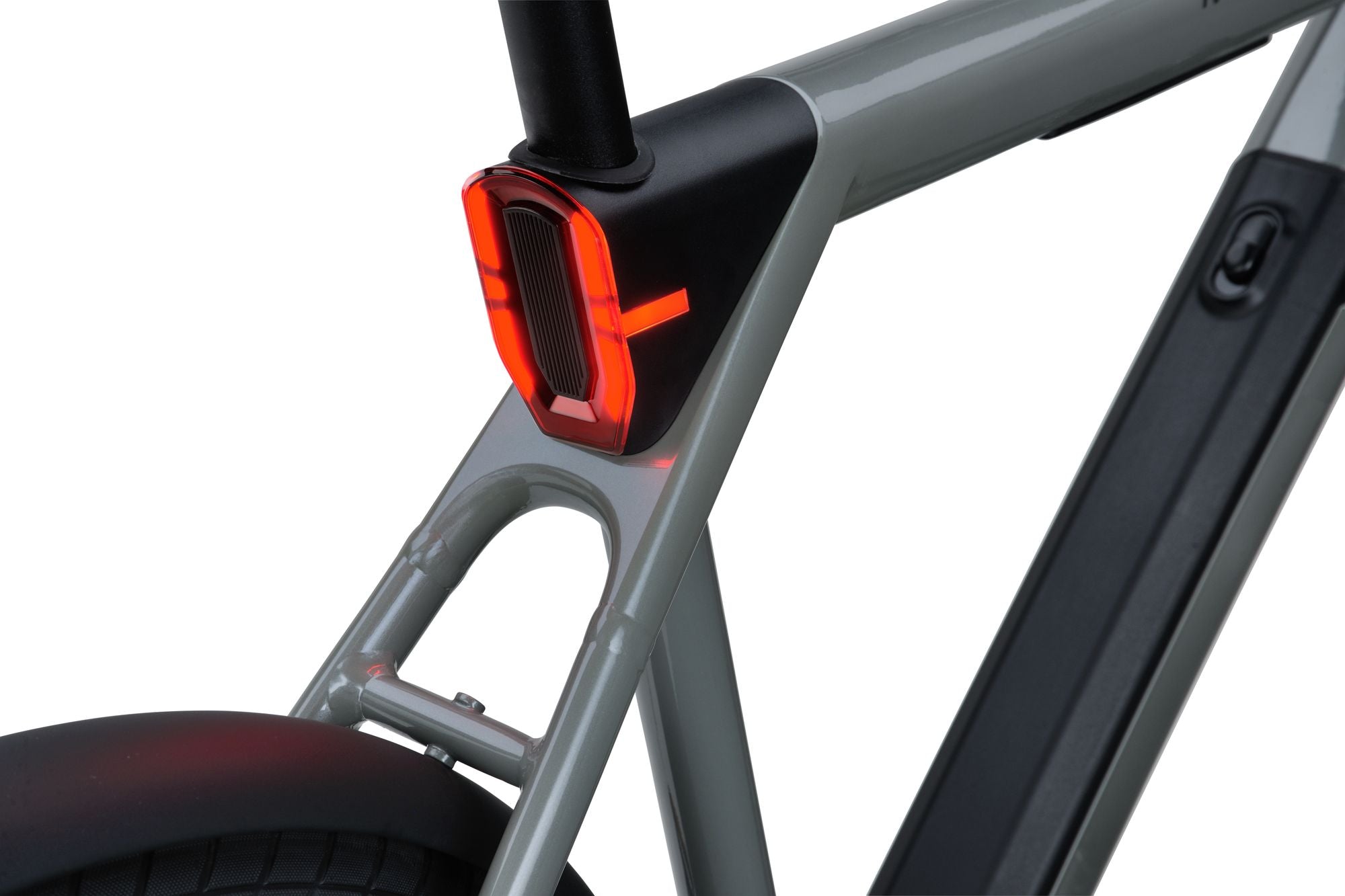 Raleigh ONE grey rear light on